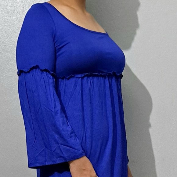 POLIANA PLUS KNIT BELL SLEEVE WOMEN'S DRESS - Picture 2 of 8